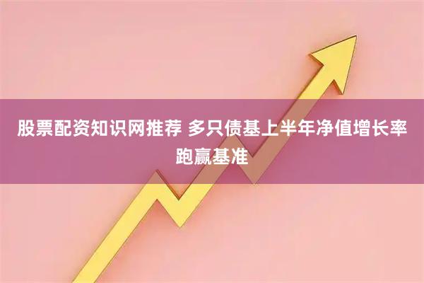 股票配资知识网推荐 多只债基上半年净值增长率跑赢基准