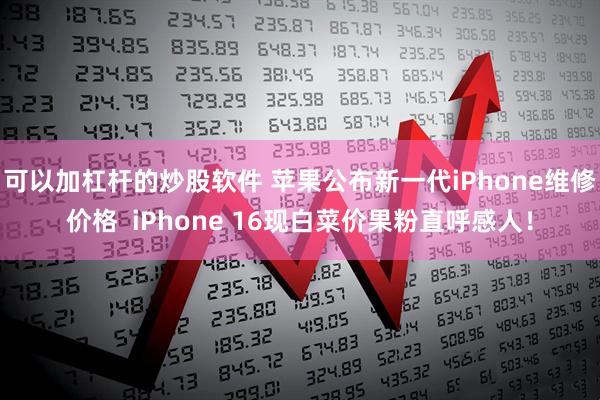 可以加杠杆的炒股软件 苹果公布新一代iPhone维修价格  iPhone 16现白菜价果粉直呼感人！